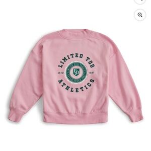 NWT Limited Too Girls Tween Sz 12 14 Sweatshirt - Pink